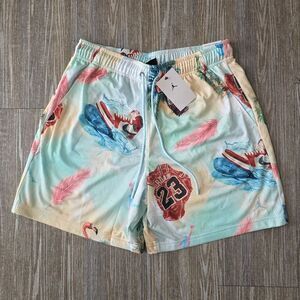 Nike Air Jordan Essentials Mesh Shorts Printed IB3012-133 Tropical Men's Size M